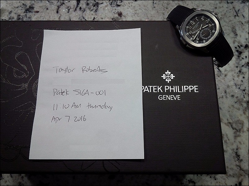 Patek Philippe watch listing
