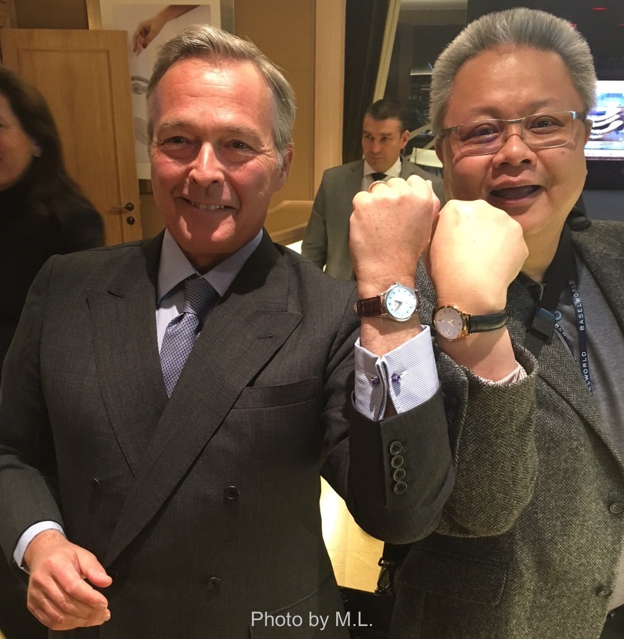 Karl-Friedrich Scheufele and another L.U.C enthusiast