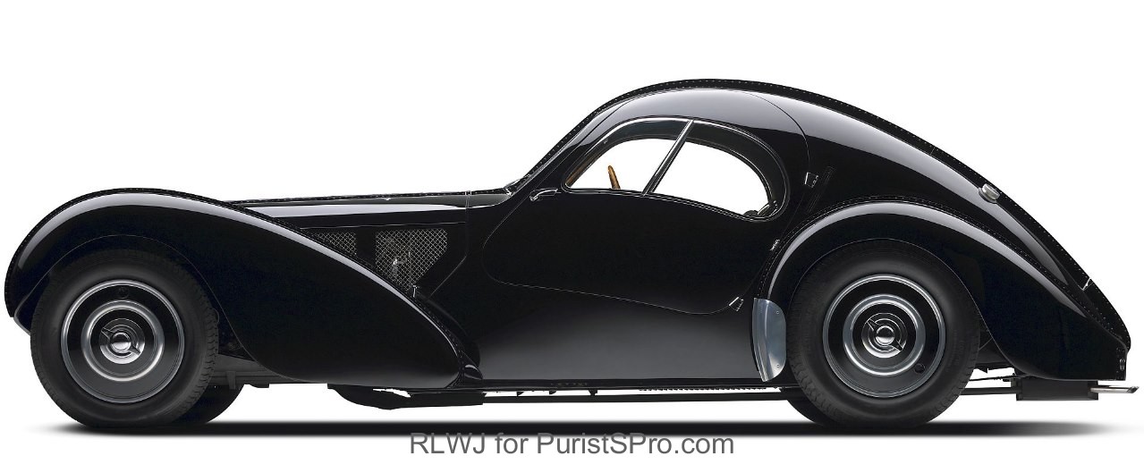 Bugatti Atlantic Coupe curves