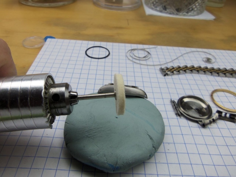 Using a rotary tool for mirror finish.