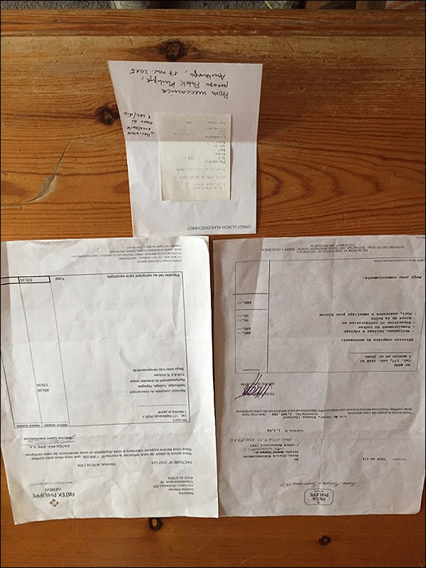 Patek Philippe watch listing