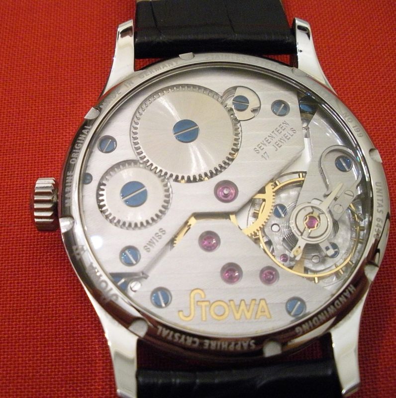 The Unitas 6498 in the Stowa.