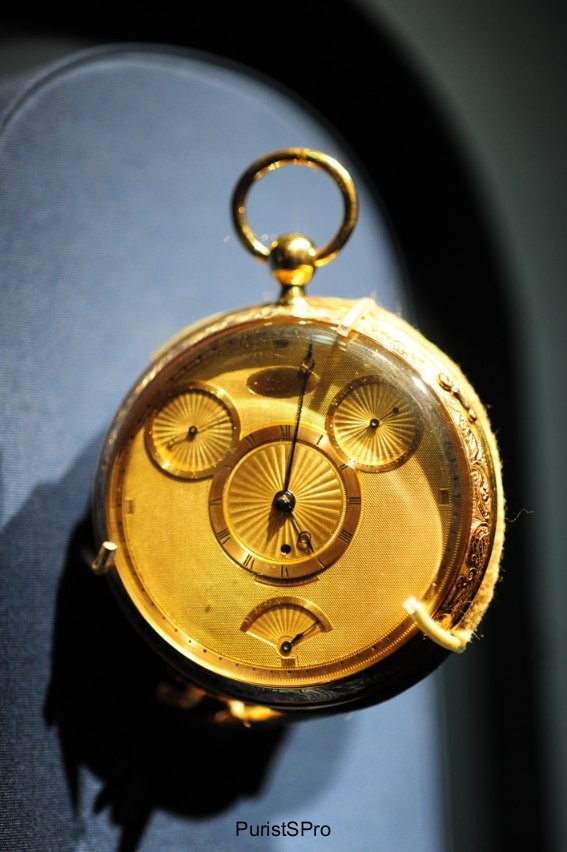 This gold pocket watch boasts a tourbillon movement and it was sold in 1809 for a princely sum of 4600 Francs. 