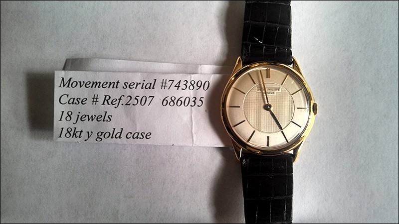 Patek Philippe watch listing