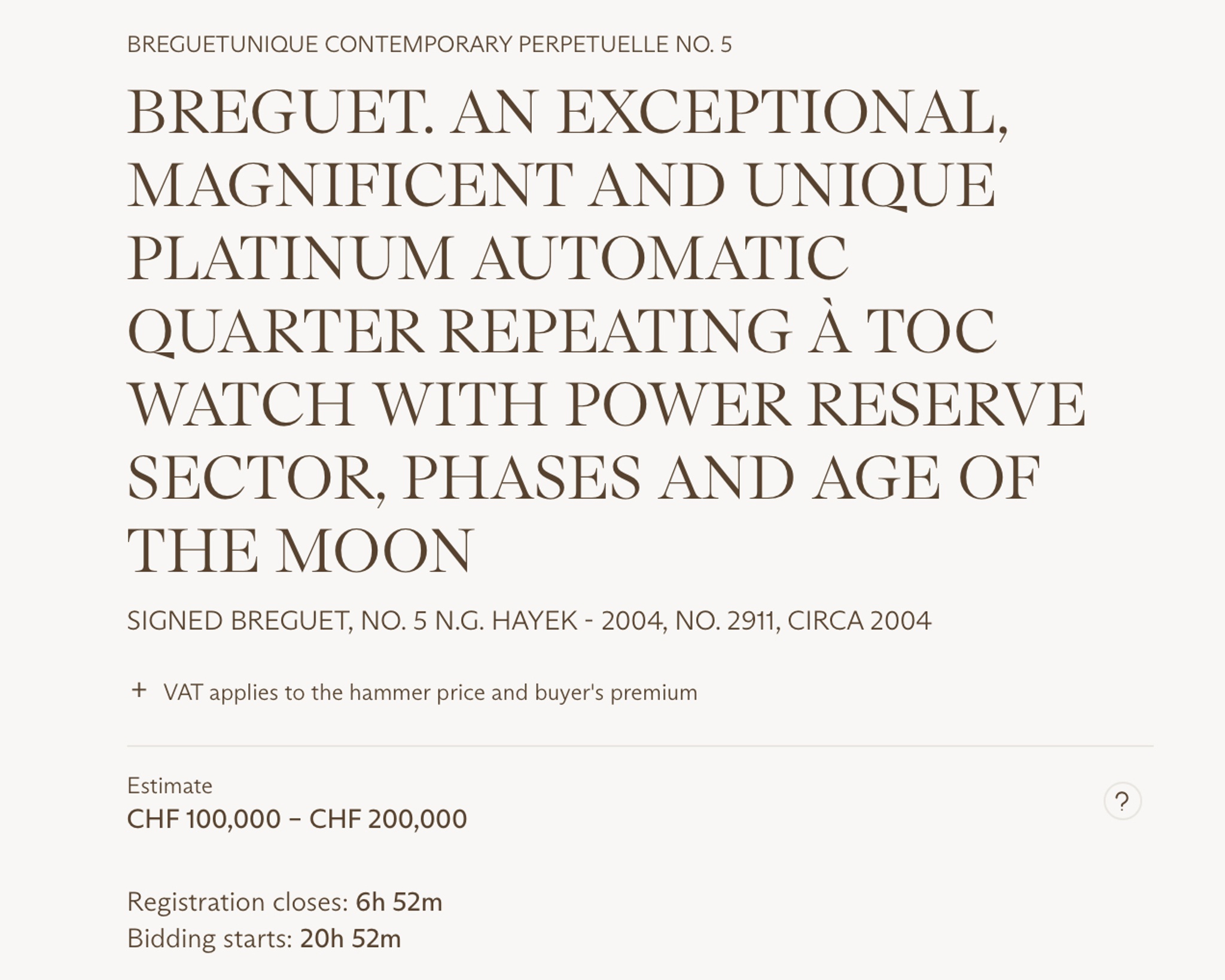 Watch by Breguet, Classique, Classique Power Reserve, 3137