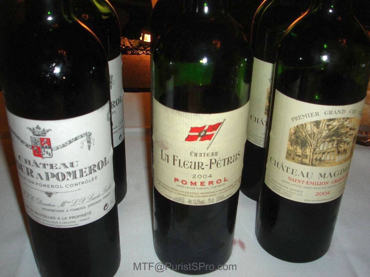 Horizontal Flight Bordeaux 2004 wines