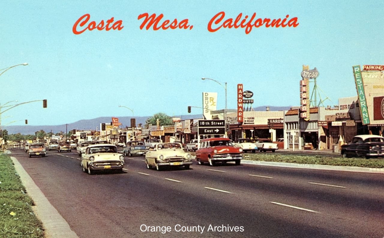 Newport Boulevard, Costa Mesa 1950s