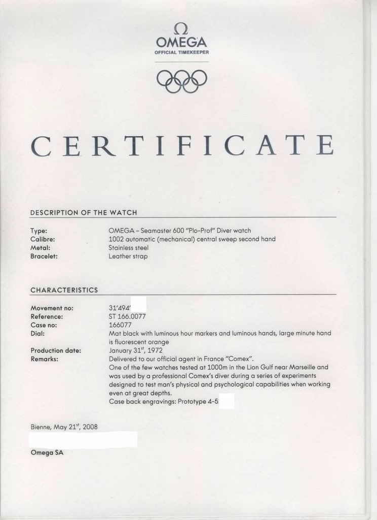 Omega Ploprof Prototype Seamaster 600