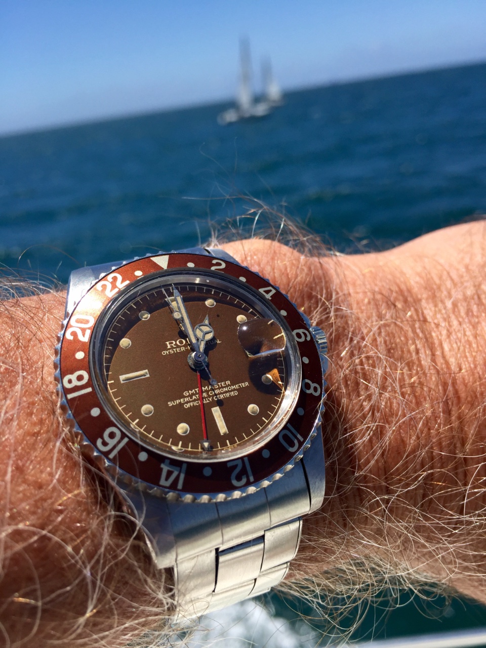 Rolex 1675 tropical chapter ring. 