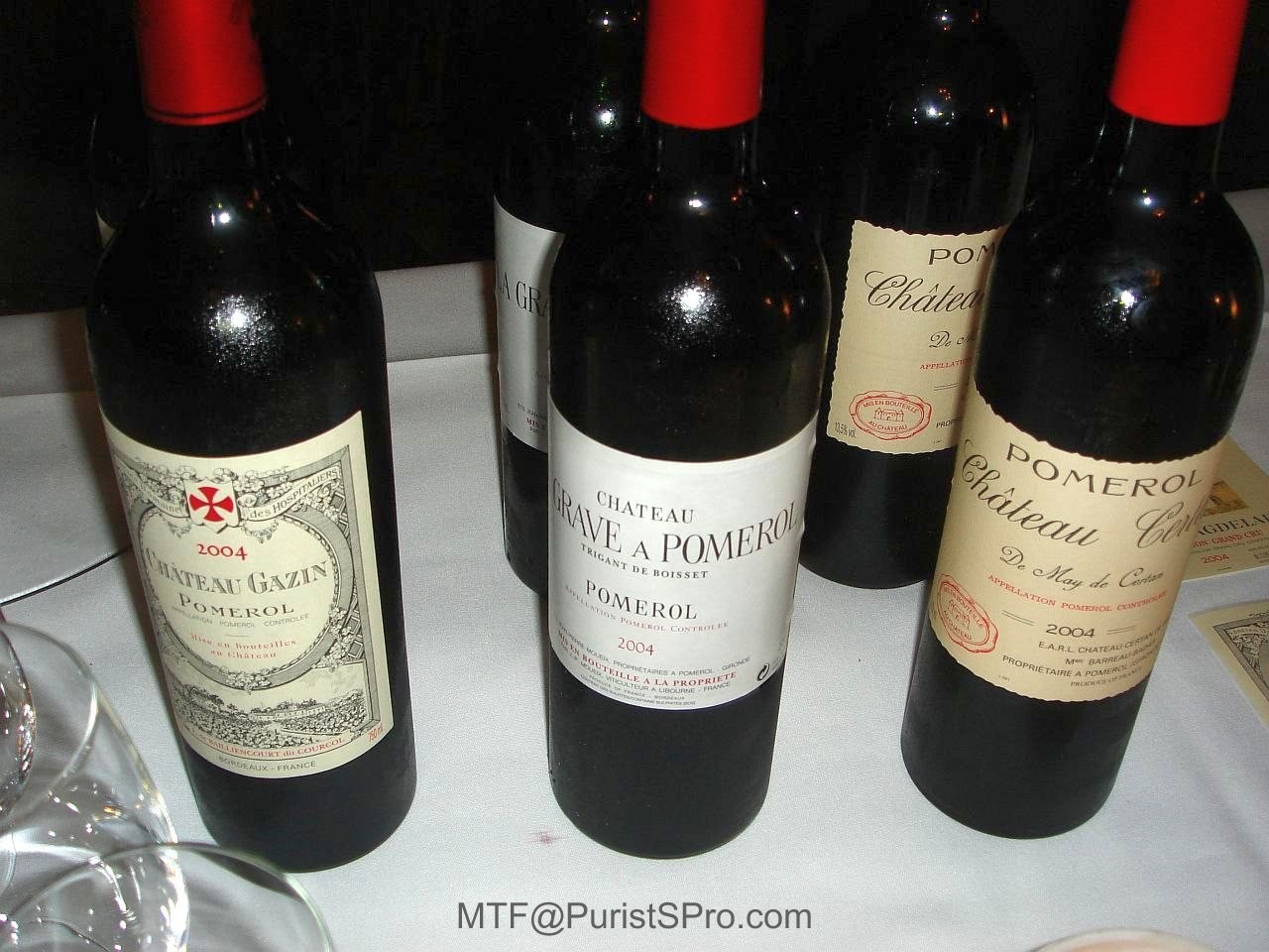 Horizontal Flight Bordeaux 2004 wines