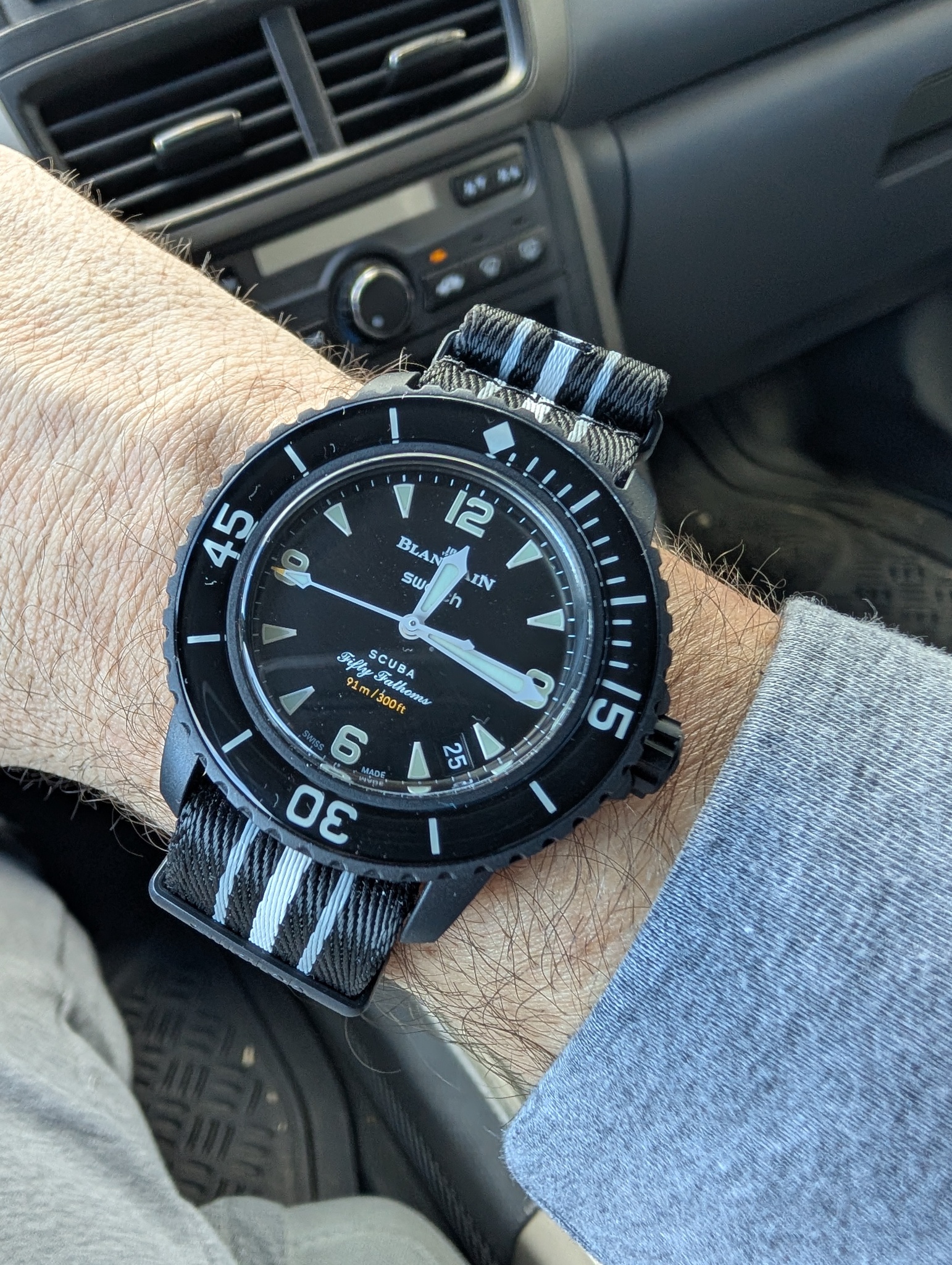 Watch, Swatch, X Blancpain Fifty Fathoms