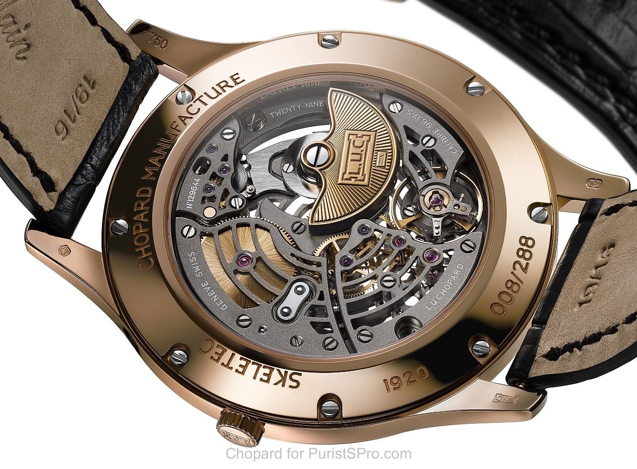 L.U.C XP Skeletec case back