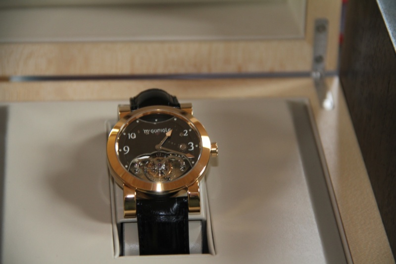 Stunning - the McGonigle tourbillon. I was speechless. The picture does not do it justice. It is amazing in the metal, on the wrist. 