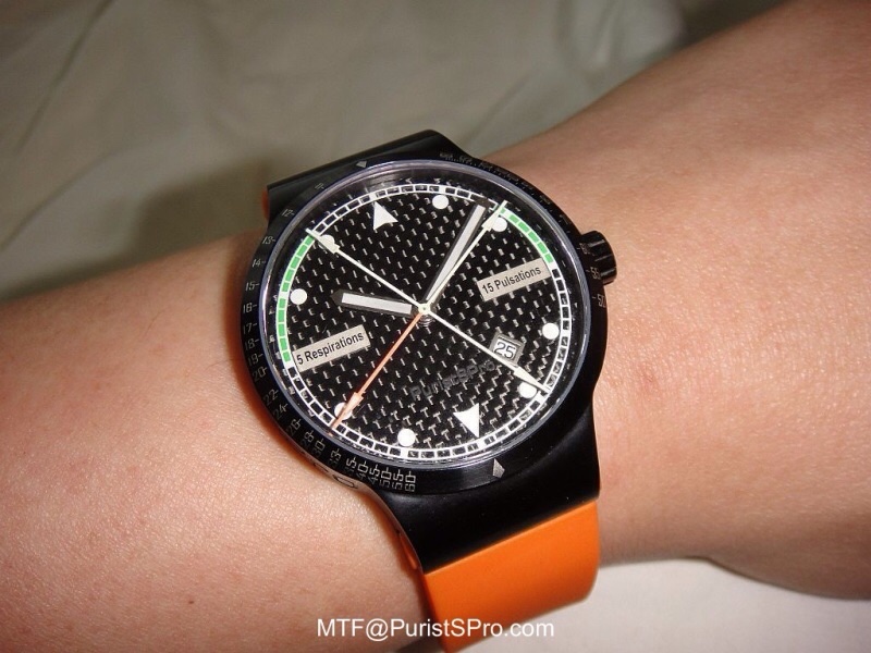 St Gallen All Black Rescue PuristSPro Edition on prototype strap