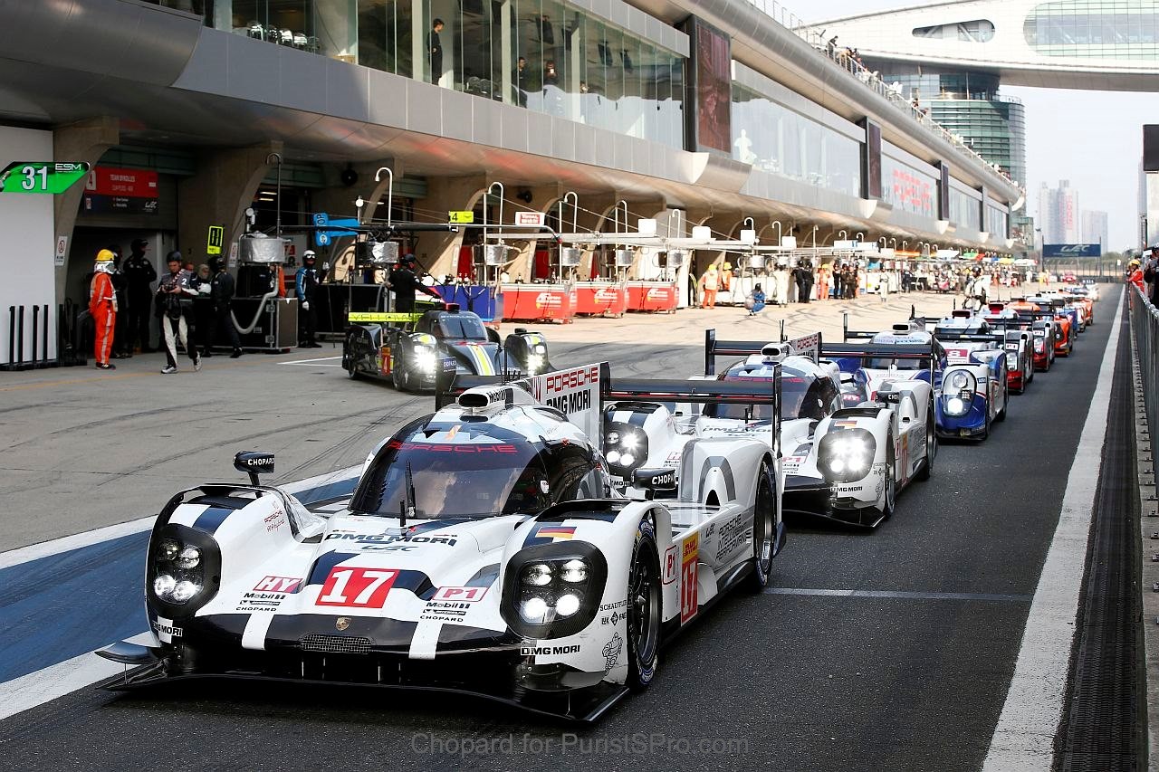 Porsche Pole and P2 at the Race Start