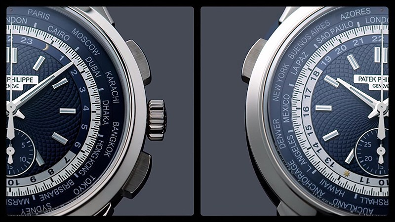 Patek Philippe 5930G World Time Chronograph (up close)