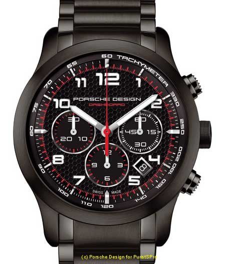 Dashboard P'6612 PTC: titanium case with DLC coating