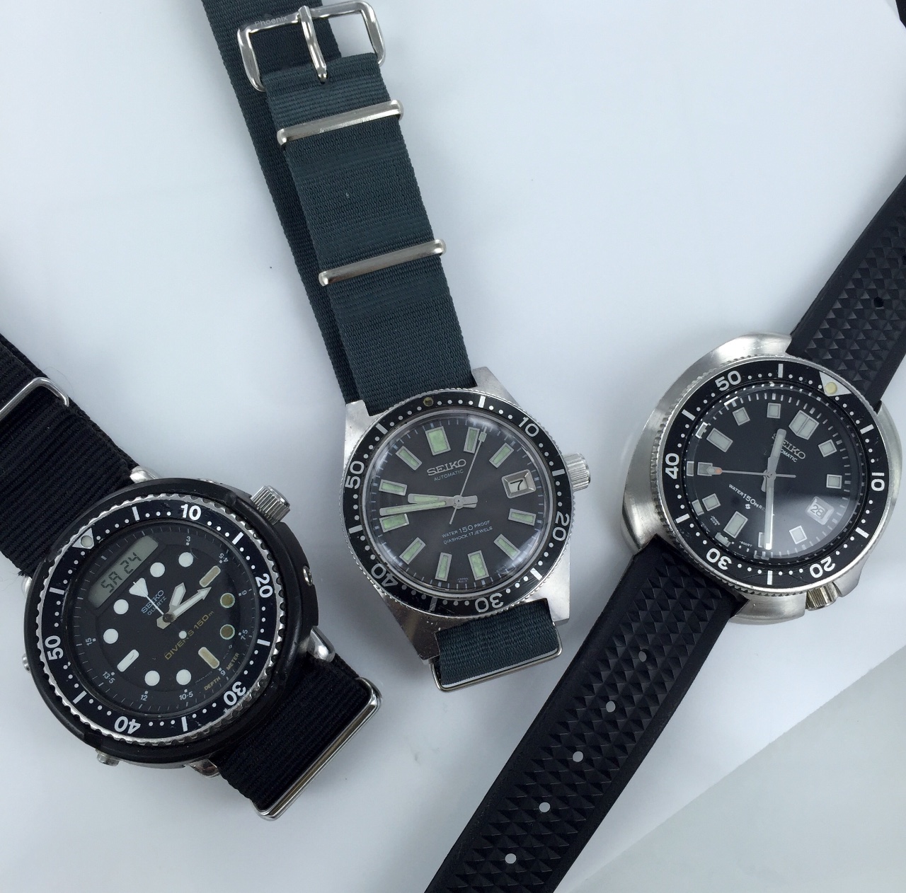 Left: H558 Arnold (semi cintage) , center 6217 aka 62(mas) right 6105-8110