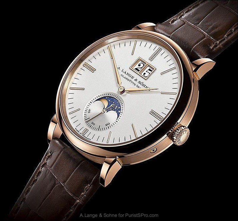 A. Lange & Söhne Saxonia Moon Phase in pink gold
