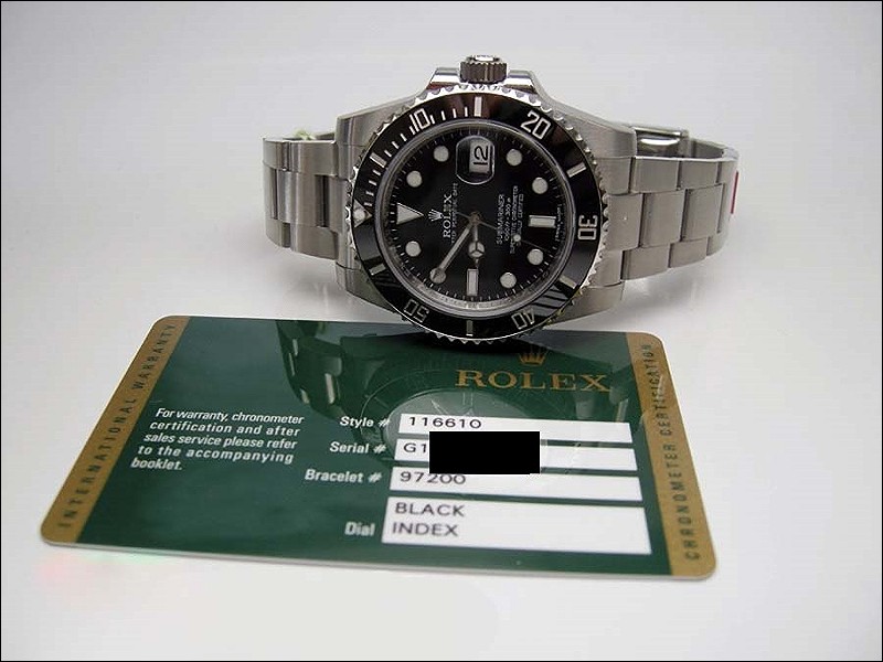 Rolex watch listing
