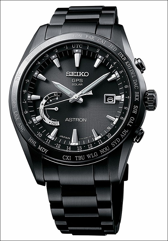 SEIKO GPS SOLAR 腕時計 ブラック New Seiko Astron GPS Solar Titanium Black Dial Men's Watch