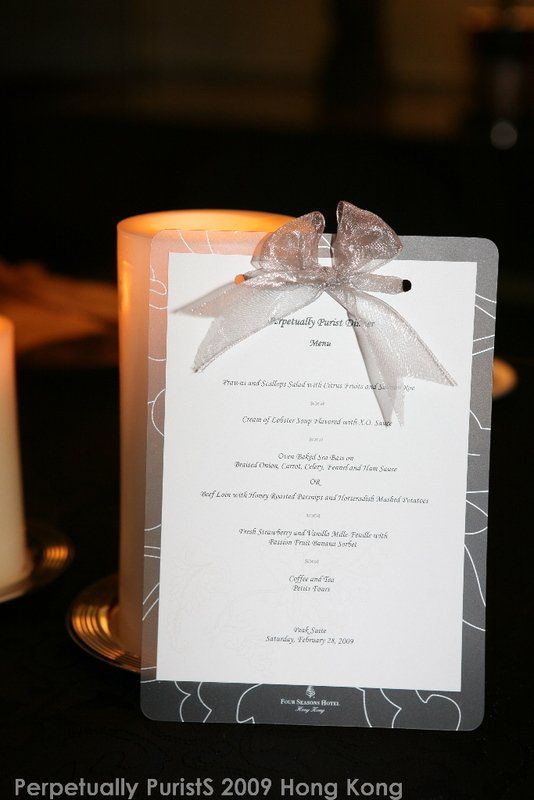 The menu