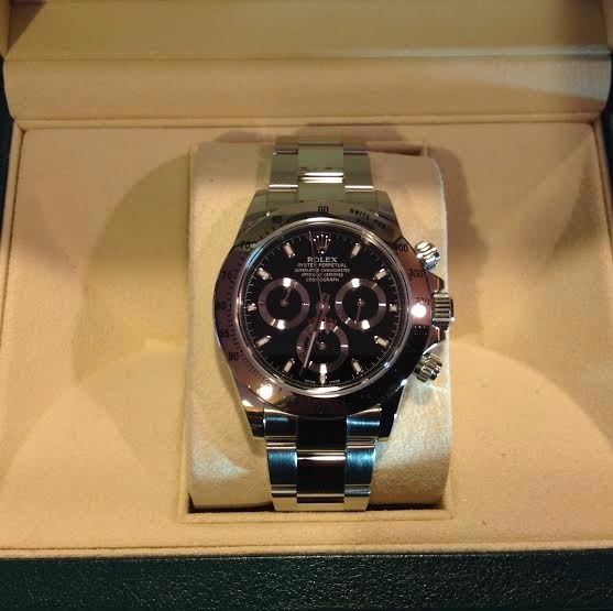 2015 Rolex 116520 COSMOGRAPH DAYTONA SS BLACK DIAL RANDOM SERIAL watch listing