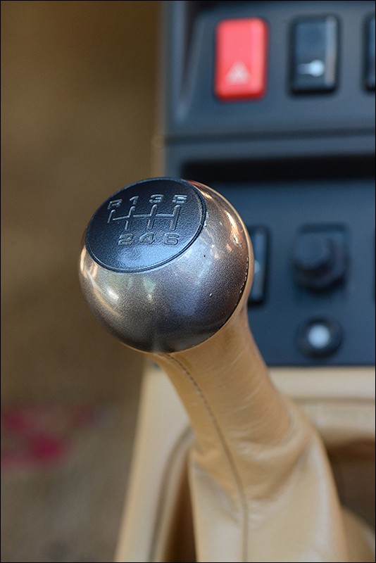 Leather wrapped 6 speed shifter