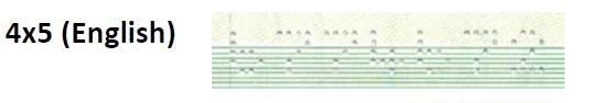 English 4x5 punch pattern