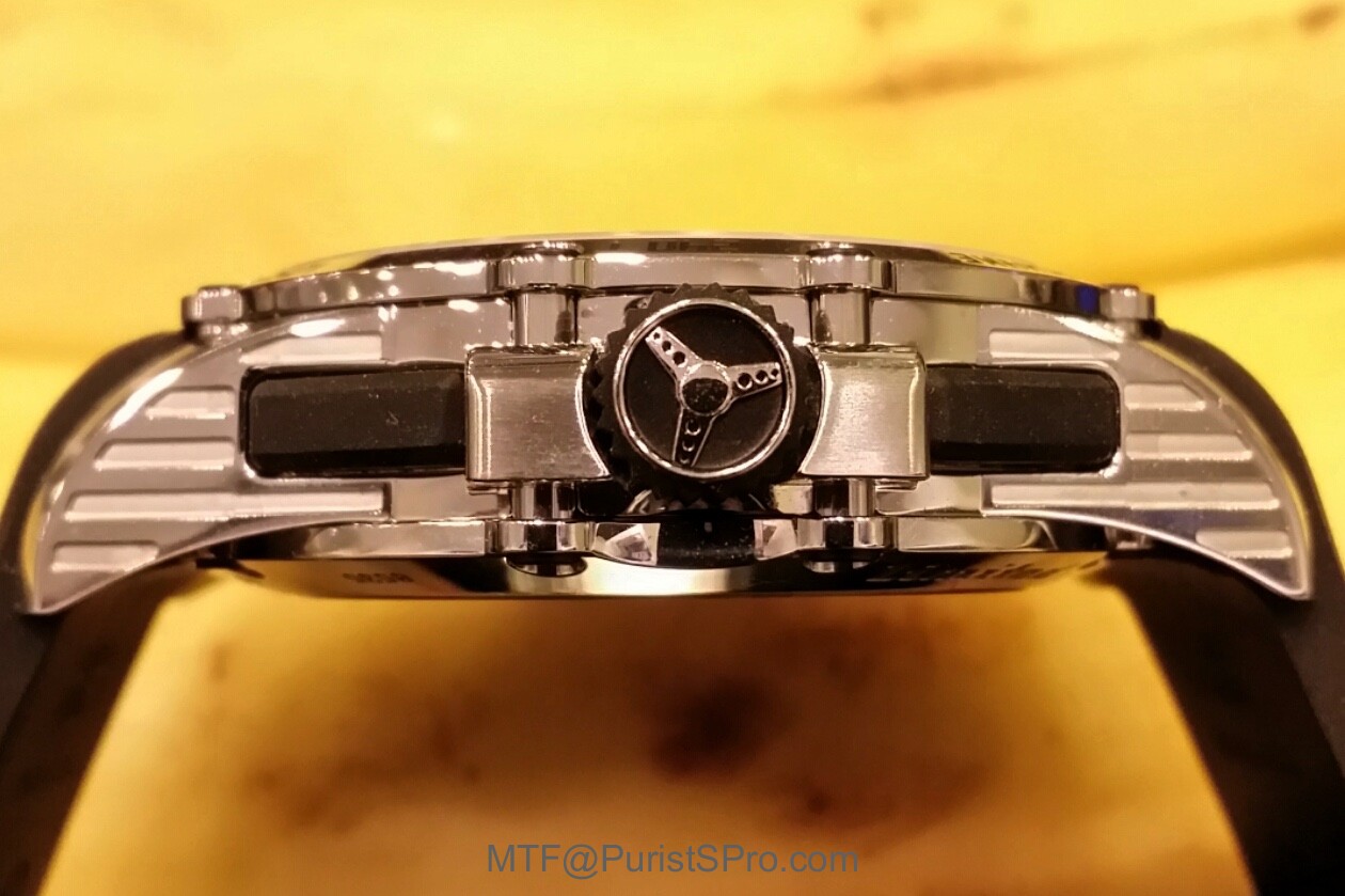 Chopard Superfast Chrono Porsche 919 Edition crown and pushers