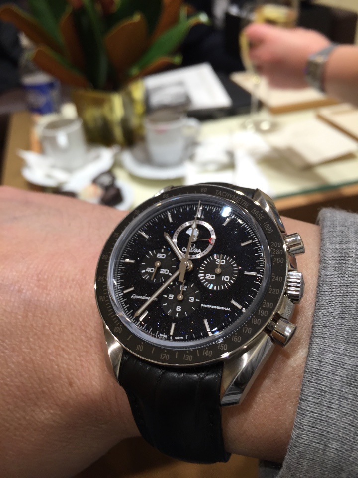 SpeedMaster Aventurine Dial is really mesmerizing, the pearl like moon is awesome.