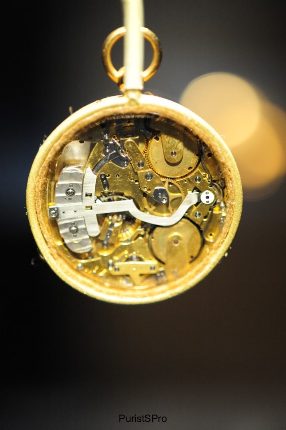 You can see the platinum weight. This watch was 9000 Francs back in 1831. 