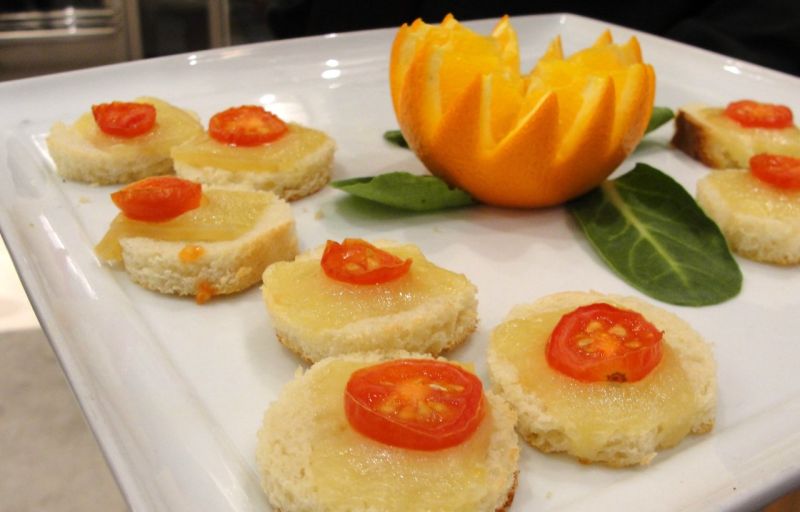 A novel take on grilled cheese and tomatoes.