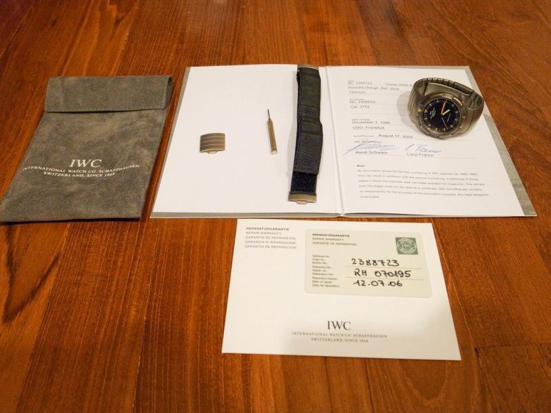 IWC watch listing