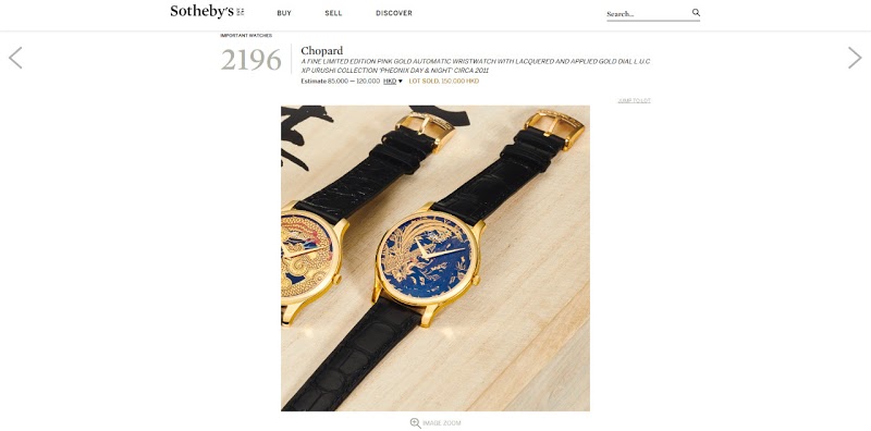 Chopard watch listing