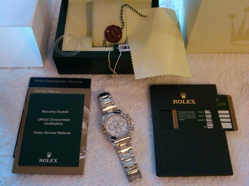 Rolex watch listing