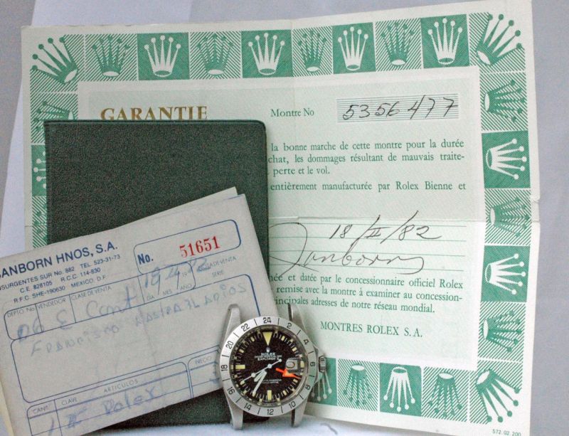 Rolex watch listing
