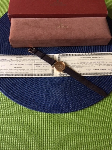 Corum $10 gold coin manual wind watch listing