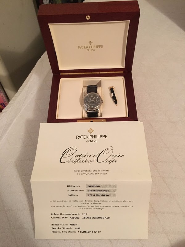 Patek Philippe watch listing