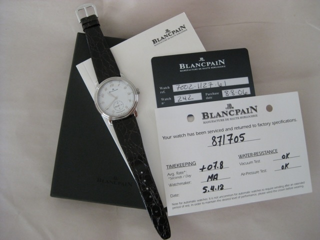 Blancpain watch listing