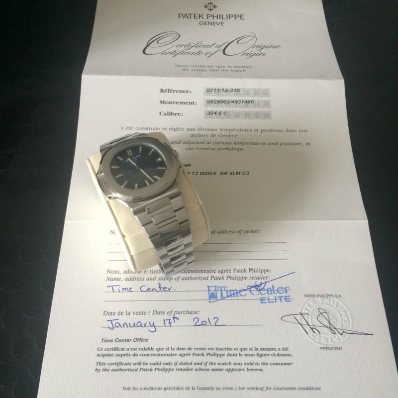 Patek Philippe watch listing