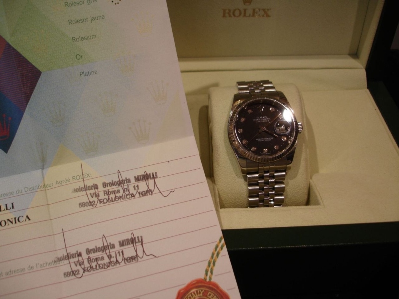 Rolex watch listing