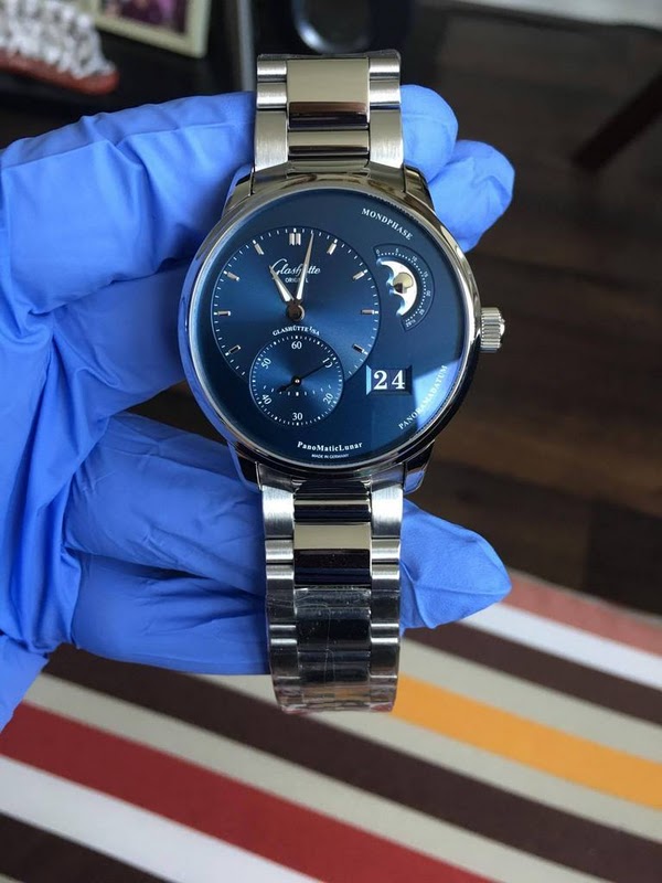 Glashutte Original PanoMaticLunar Blue Dial watch listing