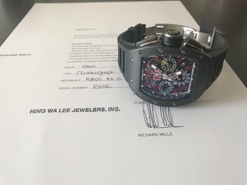 Richard Mille watch listing
