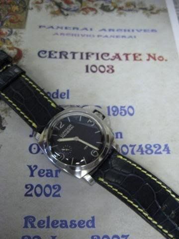 Panerai watch listing