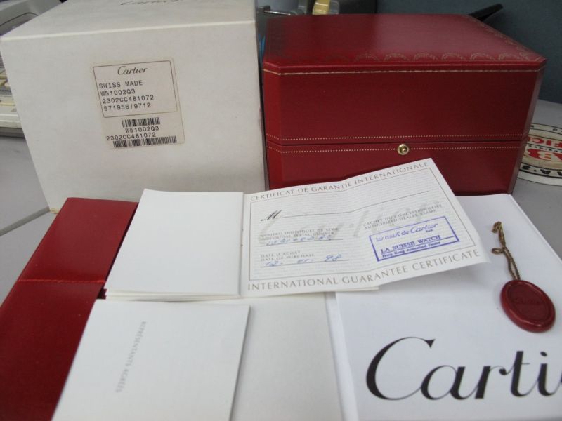 Cartier watch listing