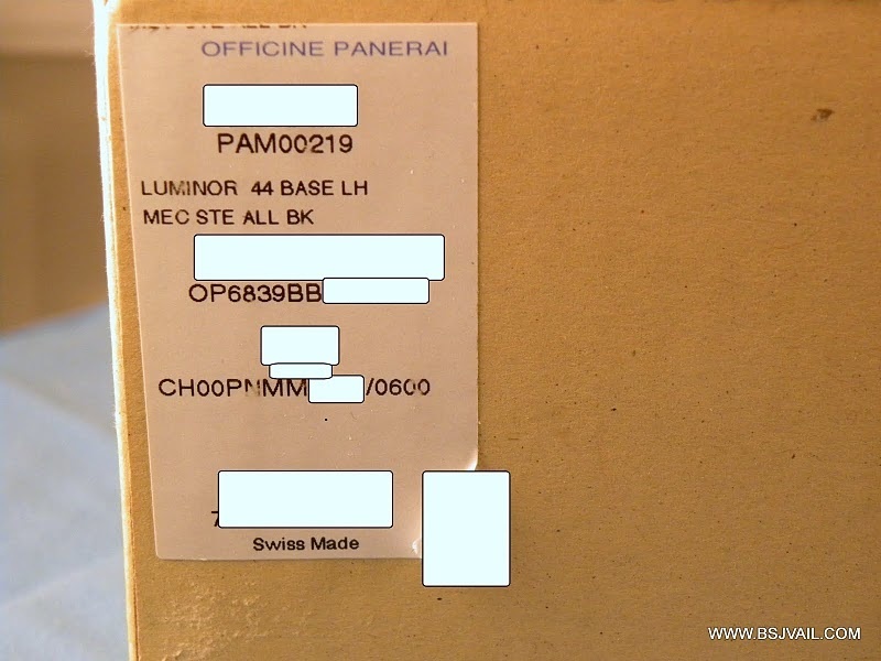 Panerai watch listing