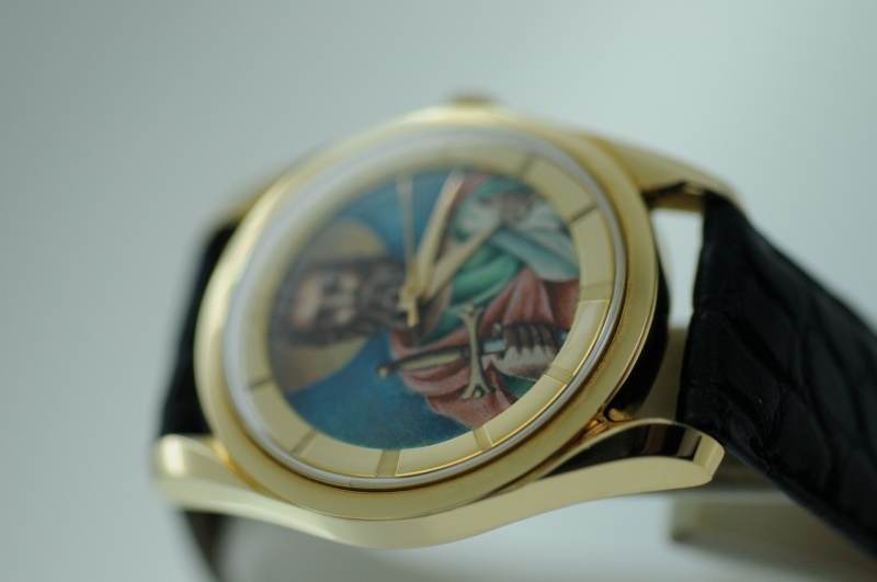 Rare Vintage Universal Polerouter Painted Dial watch listing