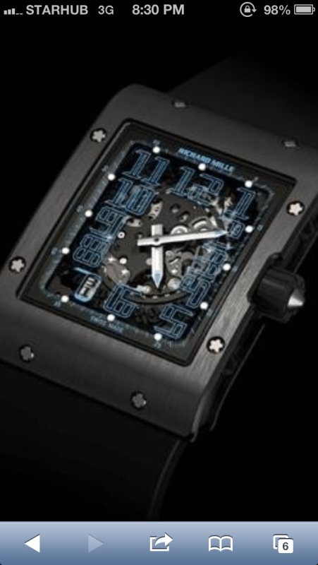 Richard Mille watch listing