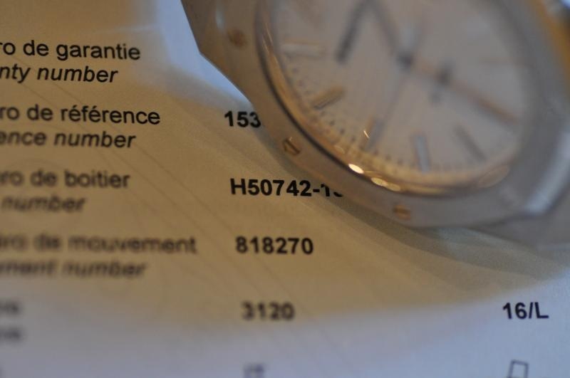 Audemars Piguet watch listing